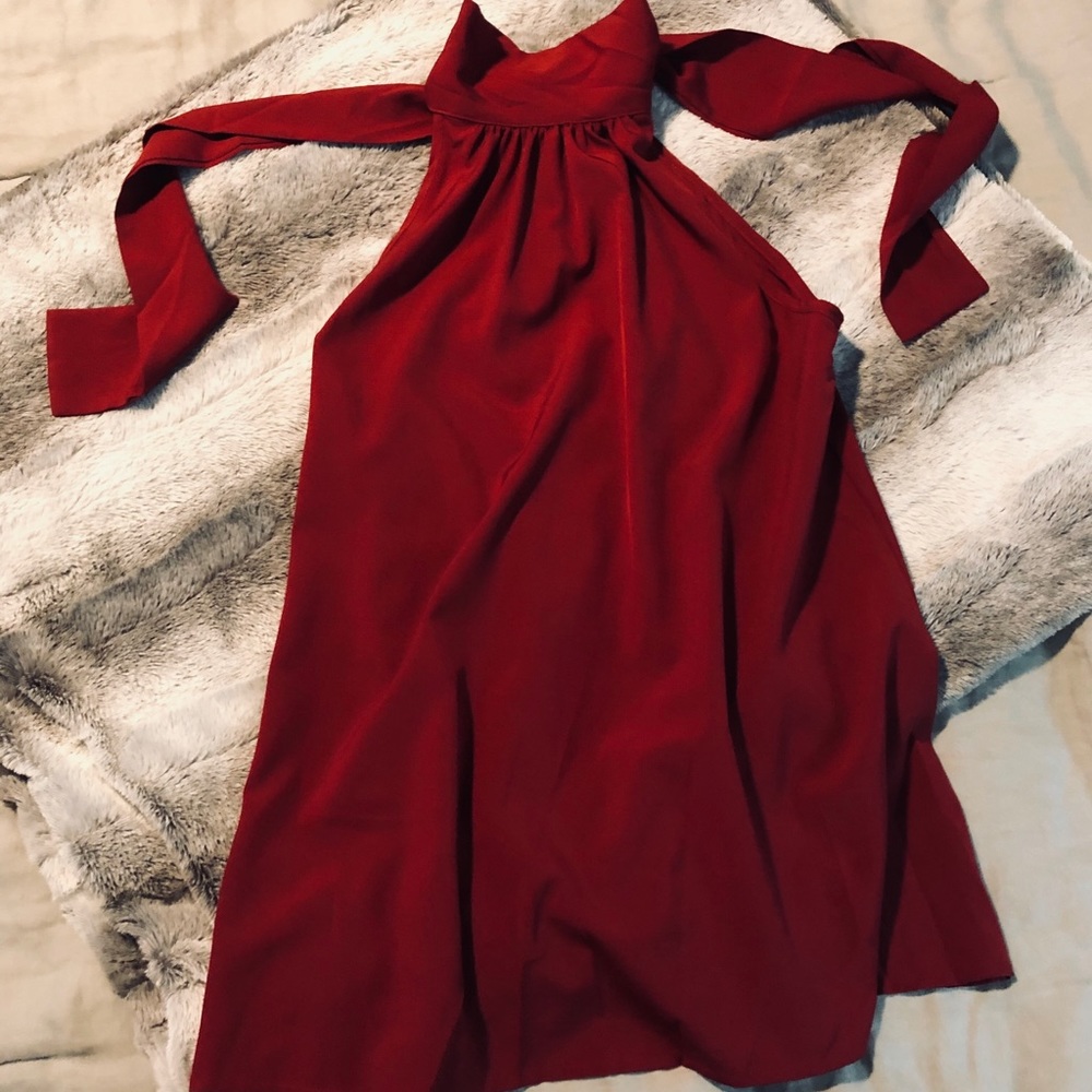 Gorgeous Rich Red Halter Blouse